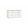 Whiteline Modern Living Daisy Dresser In High Gloss White 6 Self Close Drawers - Angled - Whiteline Modern Living Daisy Dresser In High Gloss White 6 Self Close Drawers - Angled