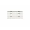 Whiteline Modern Living Daisy Dresser In High Gloss White 6 Self Close Drawers - Front - Whiteline Modern Living Daisy Dresser In High Gloss White 6 Self Close Drawers - Front