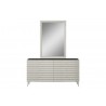 Whiteline Modern Living Pino Dresser In High Gloss Dark Grey Angley - Front