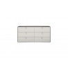 Whiteline Modern Living Berlin Dresser In High Gloss Chestnut Grey - Front