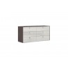 Whiteline Modern Living Berlin Dresser In High Gloss Chestnut Grey - Angled
