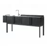 Cane-Line Drop Kitchen Module, Main, Incl. 3 Shelves Single Image - Cane-Line Drop Kitchen Module, Main, Incl. 3 Shelves Single Image