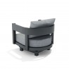 Anderson Teak Coronado Aluminum Swivel Armchair Back
