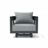 Anderson Teak Coronado Aluminum Swivel Armchair Front - Anderson Teak Coronado Aluminum Swivel Armchair Front