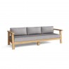 Anderson Teak Palermo Deep Seating Sofa - Grey - Angled
