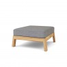 Anderson Teak Palermo Ottoman - Charcoal - Angled