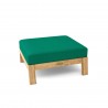 Anderson Teak Palermo Ottoman - Forest Green - Angled