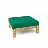 Anderson Teak Palermo Ottoman - Forest Green - Angled - Anderson Teak Palermo Ottoman - Forest Green - Angled