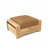 Anderson Teak Madera Ottoman - Charcoal - Angled