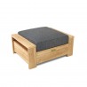 Anderson Teak Madera Ottoman - Charcoal - Angled