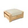 Anderson Teak Madera Ottoman - Charcoal - Angled