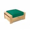 Anderson Teak Madera Ottoman - Charcoal - Angled
