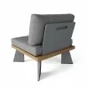 Anderson Teak Oxford Platform 1-Seater Back Side - Anderson Teak Oxford Platform 1-Seater Back Side