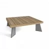 Anderson Teak Oxford Platform Square Table Side View - Anderson Teak Oxford Platform Square Table Side View