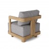 Anderson Teak Granada Deep Seating Armchair - Grey - Back Angled