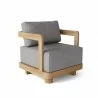 Anderson Teak Granada Deep Seating Armchair - Grey - Angled View - Anderson Teak Granada Deep Seating Armchair - Grey - Angled View
