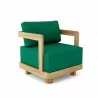 Anderson Teak Granada Deep Seating Armchair - Forest Green - Angled View - Anderson Teak Granada Deep Seating Armchair - Forest Green - Angled View