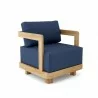 Anderson Teak Granada Deep Seating Armchair - Navy - Angled View - Anderson Teak Granada Deep Seating Armchair - Navy - Angled View