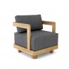 Anderson Teak Granada Deep Seating Armchair - Charcoal - Angled View