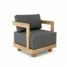 Anderson Teak Granada Deep Seating Armchair - Charcoal - Angled View - Anderson Teak Granada Deep Seating Armchair - Charcoal - Angled View