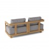 Anderson Teak Granada Deep Seating Loveseat - Grey - Back Angled