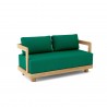 Anderson Teak Granada Deep Seating Loveseat - Forest Green - Angled View