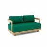 Anderson Teak Granada Deep Seating Loveseat - Forest Green - Angled View - Anderson Teak Granada Deep Seating Loveseat - Forest Green - Angled View