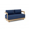 Anderson Teak Granada Deep Seating Loveseat - Navy - Angled View
