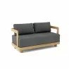 Anderson Teak Granada Deep Seating Loveseat - Charcoal - Angled View - Anderson Teak Granada Deep Seating Loveseat - Charcoal - Angled View