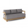 Anderson Teak Granada Deep Seating Sofa - Grey - Angled