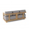 Anderson Teak Granada Deep Seating Sofa - Grey - Angled