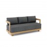 Anderson Teak Granada Deep Seating Sofa - Charcoal - Angled