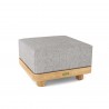 Anderson Teak Granada Ottoman - Natural - Angled