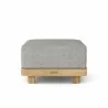 Anderson Teak Granada Ottoman - Natural - Front - Anderson Teak Granada Ottoman - Natural - Front
