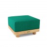 Anderson Teak Granada Ottoman - Natural - Angled