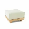 Anderson Teak Granada Ottoman - Natural - Angled - Anderson Teak Granada Ottoman - Natural - Angled