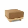 Anderson Teak Granada Ottoman - Natural - Angled - Anderson Teak Granada Ottoman - Natural - Angled