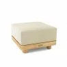 Anderson Teak Granada Ottoman - Natural - Angled - Anderson Teak Granada Ottoman - Natural - Angled