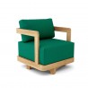Anderson Teak Granada Swivel Armchair - Forest Green - Angled