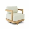 Anderson Teak Granada Swivel Armchair - Natural - Angled - Anderson Teak Granada Swivel Armchair - Natural - Angled
