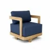 Anderson Teak Granada Swivel Armchair - Navy Blue - Angled - Anderson Teak Granada Swivel Armchair - Navy Blue - Angled