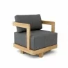Anderson Teak Granada Swivel Armchair - Charcoal - Angled - Anderson Teak Granada Swivel Armchair - Charcoal - Angled