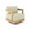 Anderson Teak Granada Swivel Armchair - Antique Beige - Angled - Anderson Teak Granada Swivel Armchair - Antique Beige - Angled