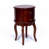 Twin Drawer Round Hall Table - White BG