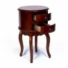 Twin Drawer Round Hall Table - Drawers Opened - Twin Drawer Round Hall Table - Drawers Opened