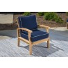 Tortuga Outdoor 4Pc Teak Club Chair- Nave Blue