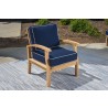 Tortuga Outdoor Teak Club Chair- Nave Blue