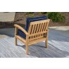 Tortuga Outdoor Teak Club Chair Navy Back