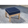 Tortuga Outdoor Teak Ottoman-Navy