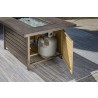 Tortuga Outdoor 5pc Teak Sofa and Fire Table Set